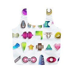 Shapes Abstract Set Pack Full Print Recycle Bag (m) by Pakrebo