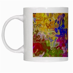 Marble Texture Abstract Abstraction White Mugs by Pakrebo