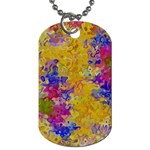 Marble Texture Abstract Abstraction Dog Tag (Two Sides) Front