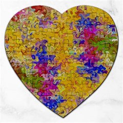 Marble Texture Abstract Abstraction Jigsaw Puzzle (heart) by Pakrebo