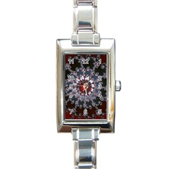 Fractal Rendering Spiral Helix Rectangle Italian Charm Watch by Pakrebo