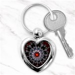 Fractal Rendering Spiral Helix Key Chain (Heart) Front