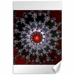 Fractal Rendering Spiral Helix Canvas 24  X 36  by Pakrebo