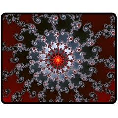 Fractal Rendering Spiral Helix Fleece Blanket (medium)  by Pakrebo