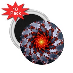 Fractal Spiral Rendering Curve 2 25  Magnets (10 Pack)  by Pakrebo