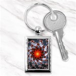 Fractal Spiral Rendering Curve Key Chain (Rectangle) Front