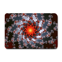 Fractal Spiral Rendering Curve Small Doormat  by Pakrebo