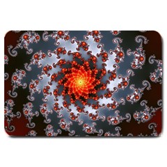 Fractal Spiral Rendering Curve Large Doormat  by Pakrebo