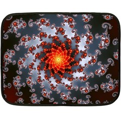 Fractal Spiral Rendering Curve Fleece Blanket (mini) by Pakrebo