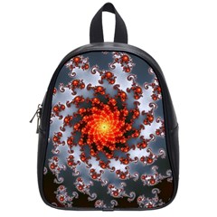 Fractal Spiral Rendering Curve School Bag (small) by Pakrebo