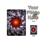 Fractal Spiral Rendering Curve Playing Cards 54 Designs (Mini) Front - Spade5