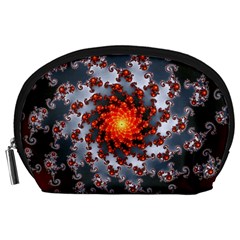 Fractal Spiral Rendering Curve Accessory Pouch (large)