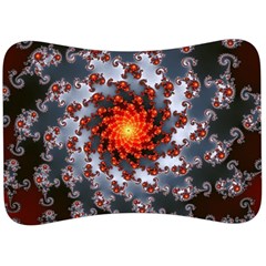 Fractal Spiral Rendering Curve Velour Seat Head Rest Cushion by Pakrebo