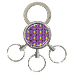 Seamless Wallpaper Pattern Ornament Art 3-ring Key Chain