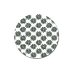 Graphic Pattern Flowers Magnet 3  (Round) Front