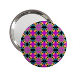 Seamless Wallpaper Pattern Ornament Pink Yellow 2.25  Handbag Mirrors Front