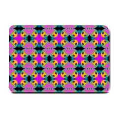 Seamless Wallpaper Pattern Ornament Pink Yellow Small Doormat  by Pakrebo