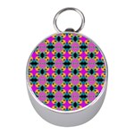 Seamless Wallpaper Pattern Ornament Pink Yellow Mini Silver Compasses Front