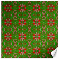 Seamless Wallpaper Digital Art Green Red Canvas 16  X 16  by Pakrebo