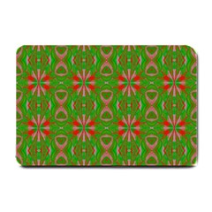 Seamless Wallpaper Digital Art Green Red Small Doormat  by Pakrebo