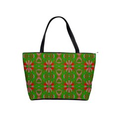 Seamless Wallpaper Digital Art Green Red Classic Shoulder Handbag by Pakrebo