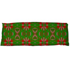 Seamless Wallpaper Digital Art Green Red Body Pillow Case (dakimakura) by Pakrebo