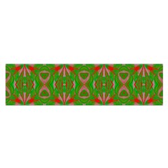 Seamless Wallpaper Digital Art Green Red Satin Scarf (oblong) by Pakrebo