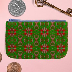 Seamless Wallpaper Digital Art Green Red Large Coin Purse by Pakrebo