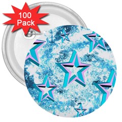 Stars Background Star Shiny 3  Buttons (100 Pack)  by Pakrebo