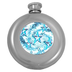 Stars Background Star Shiny Round Hip Flask (5 Oz) by Pakrebo