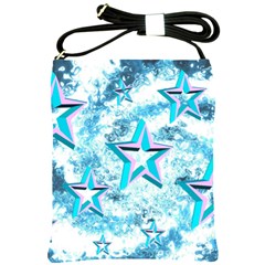 Stars Background Star Shiny Shoulder Sling Bag by Pakrebo