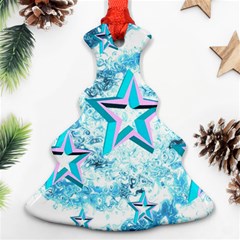 Stars Background Star Shiny Christmas Tree Ornament (two Sides) by Pakrebo