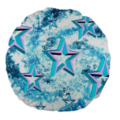 Stars Background Star Shiny Large 18  Premium Round Cushions by Pakrebo