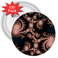 Fractal Pattern Abstraction 3  Buttons (100 Pack)  by Pakrebo