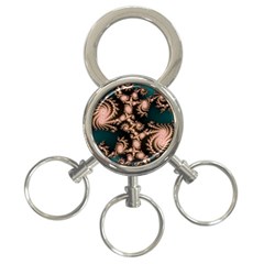 Fractal Pattern Abstraction 3-ring Key Chain by Pakrebo