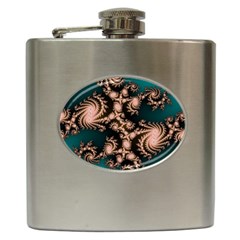 Fractal Pattern Abstraction Hip Flask (6 Oz) by Pakrebo