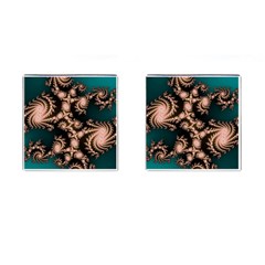 Fractal Pattern Abstraction Cufflinks (square) by Pakrebo