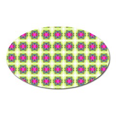 Seamless Geometric Blur Lines Oval Magnet by Pakrebo