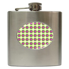 Seamless Geometric Blur Lines Hip Flask (6 Oz) by Pakrebo