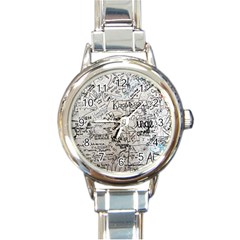 Messages Note Notitiebord Memo Round Italian Charm Watch by Pakrebo