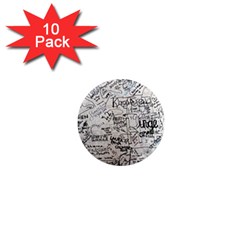 Messages Note Notitiebord Memo 1  Mini Magnet (10 Pack)  by Pakrebo