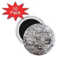 Messages Note Notitiebord Memo 1 75  Magnets (10 Pack)  by Pakrebo