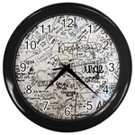 Messages Note Notitiebord Memo Wall Clock (Black) Front