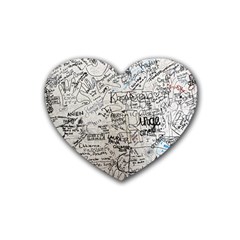 Messages Note Notitiebord Memo Rubber Coaster (heart)  by Pakrebo