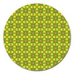 Seamless Wallpaper Pattern Ornament Magnet 5  (round) by Pakrebo