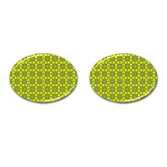 Seamless Wallpaper Pattern Ornament Cufflinks (oval)