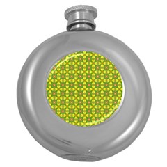 Seamless Wallpaper Pattern Ornament Round Hip Flask (5 Oz) by Pakrebo