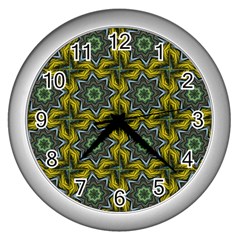 Seamless Wallpaper Digital Art Wall Clock (silver) by Pakrebo