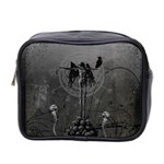 Awesome Crow Skeleton With Skulls Mini Toiletries Bag (Two Sides) Front