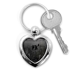 Awesome Crow Skeleton With Skulls Key Chain (heart) by FantasyWorld7